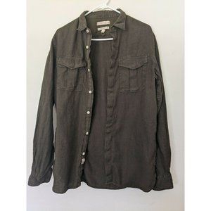 Banana Republic Woman's Medium Shaket 100% Linen Button Down Jacket